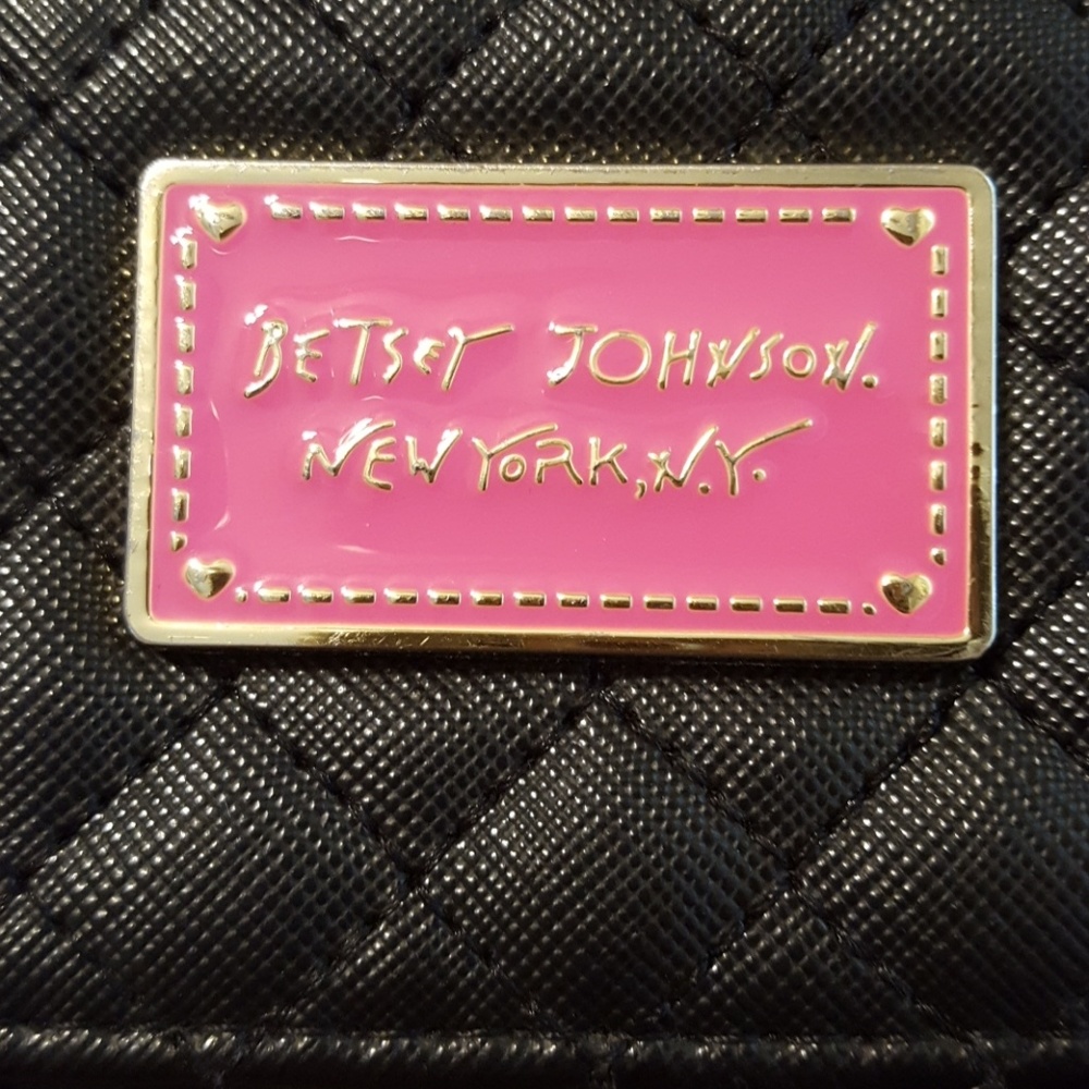 Betsey Johnson Black Crossbody Wallet